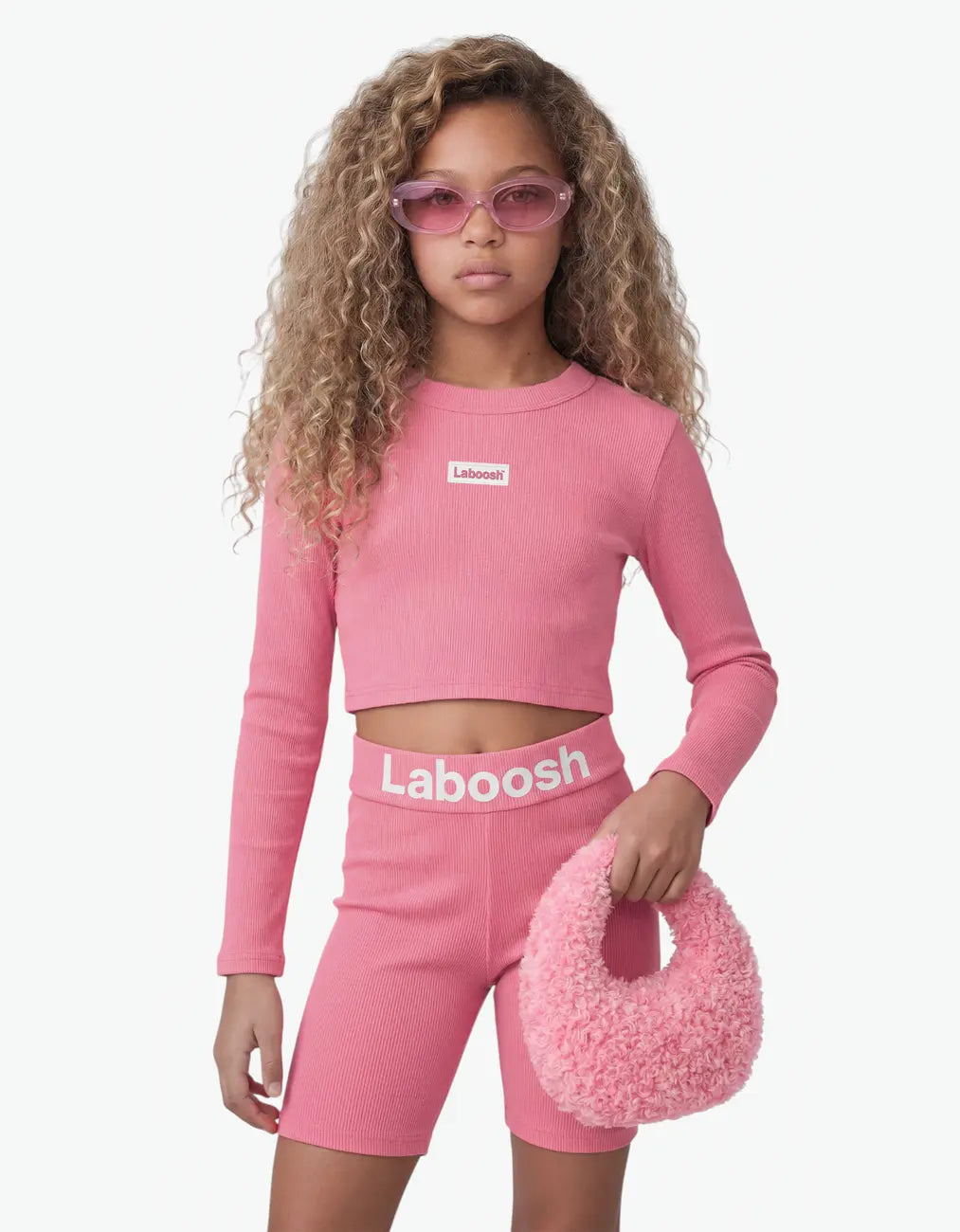 Ribbed Crop Top, Pink Lemonade