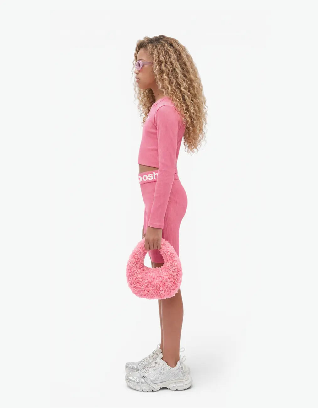 Ribbed Crop Top, Pink Lemonade