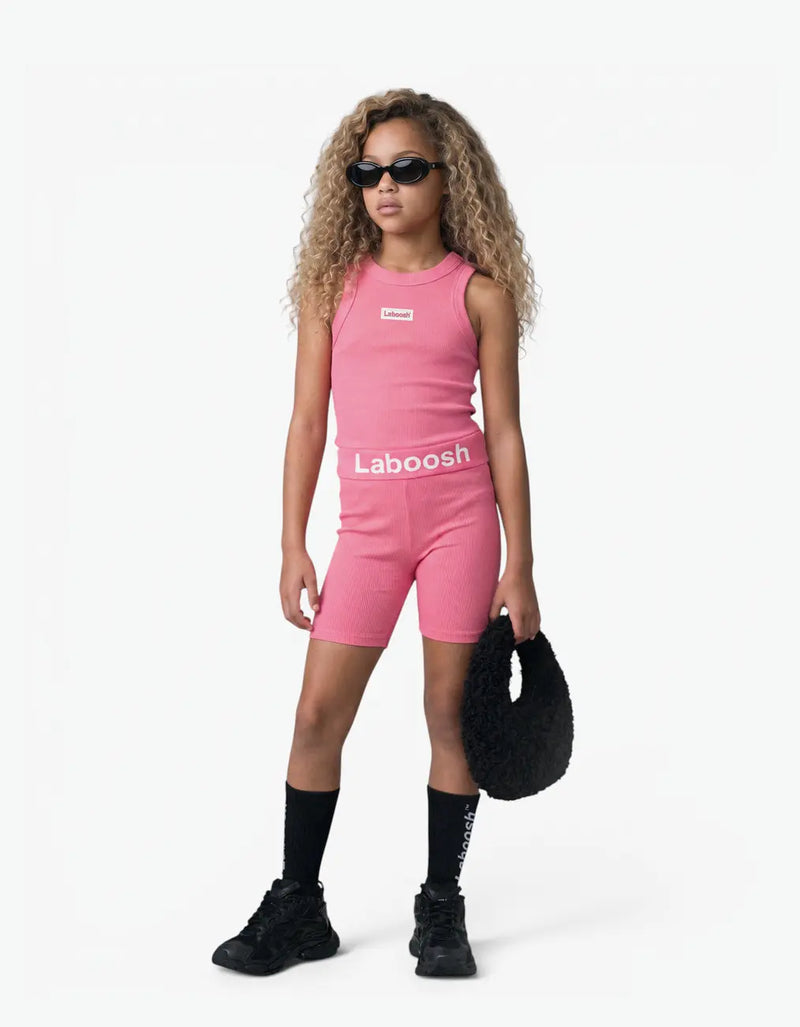 Ribbed Biker Legging, Pink Lemonade