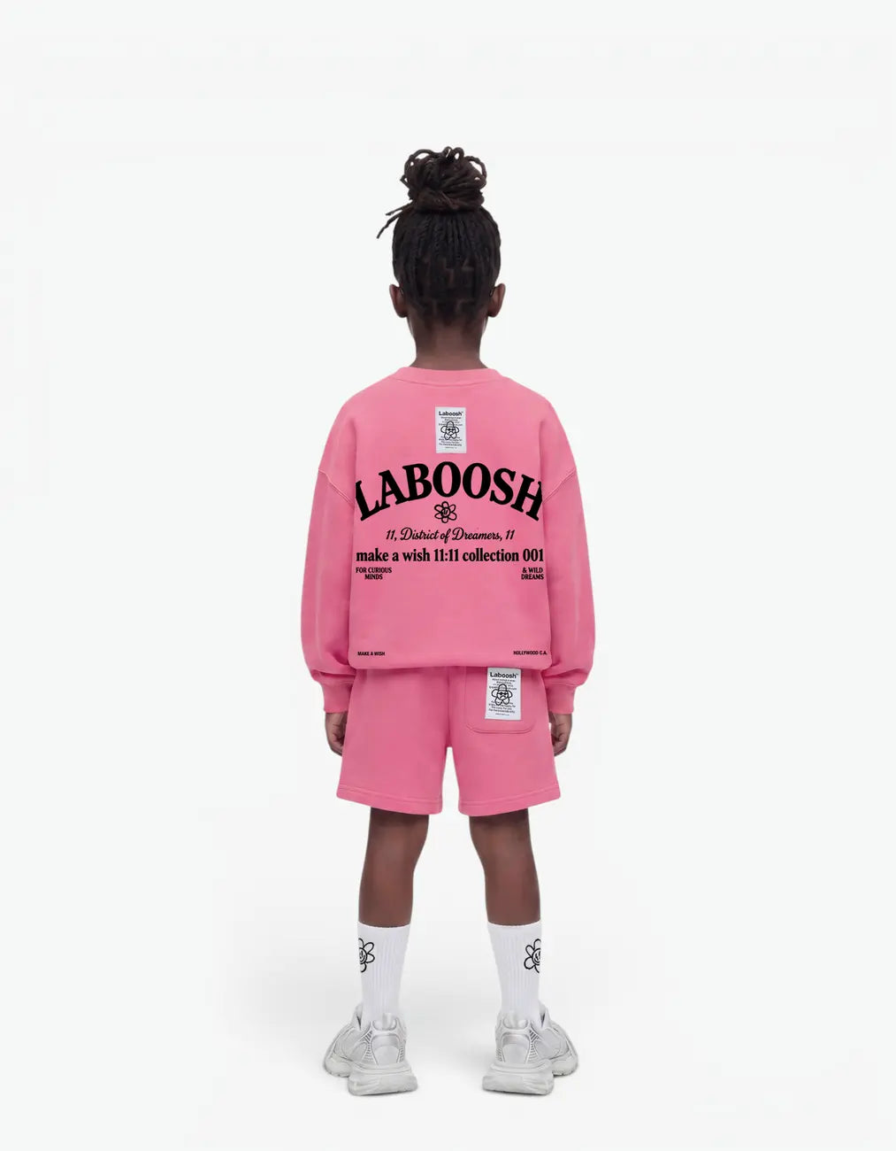 Signature Line Cotton Shorts, Pink Lemonade