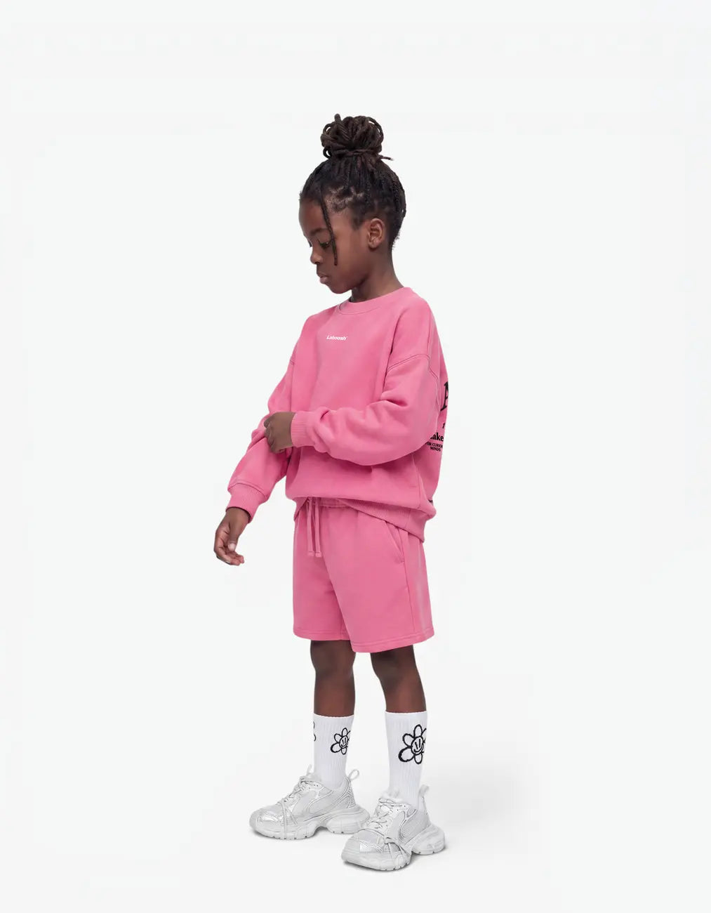 Signature Line Cotton Shorts, Pink Lemonade