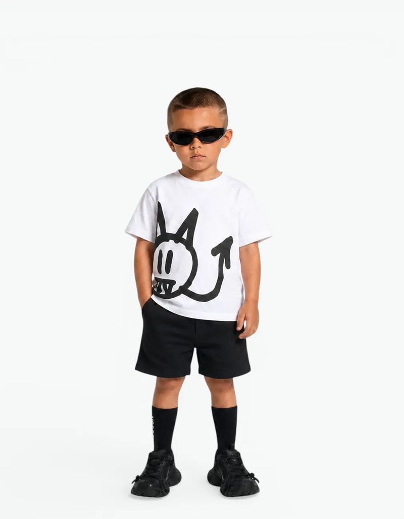 "NAUGHTY" Tee, White