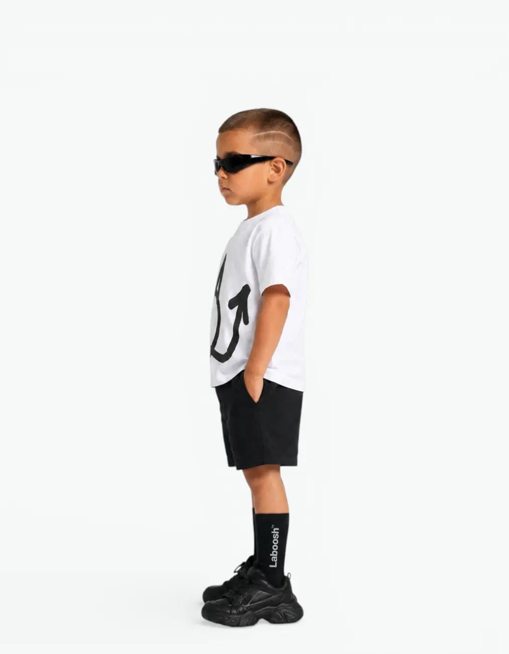"NAUGHTY" Tee, White