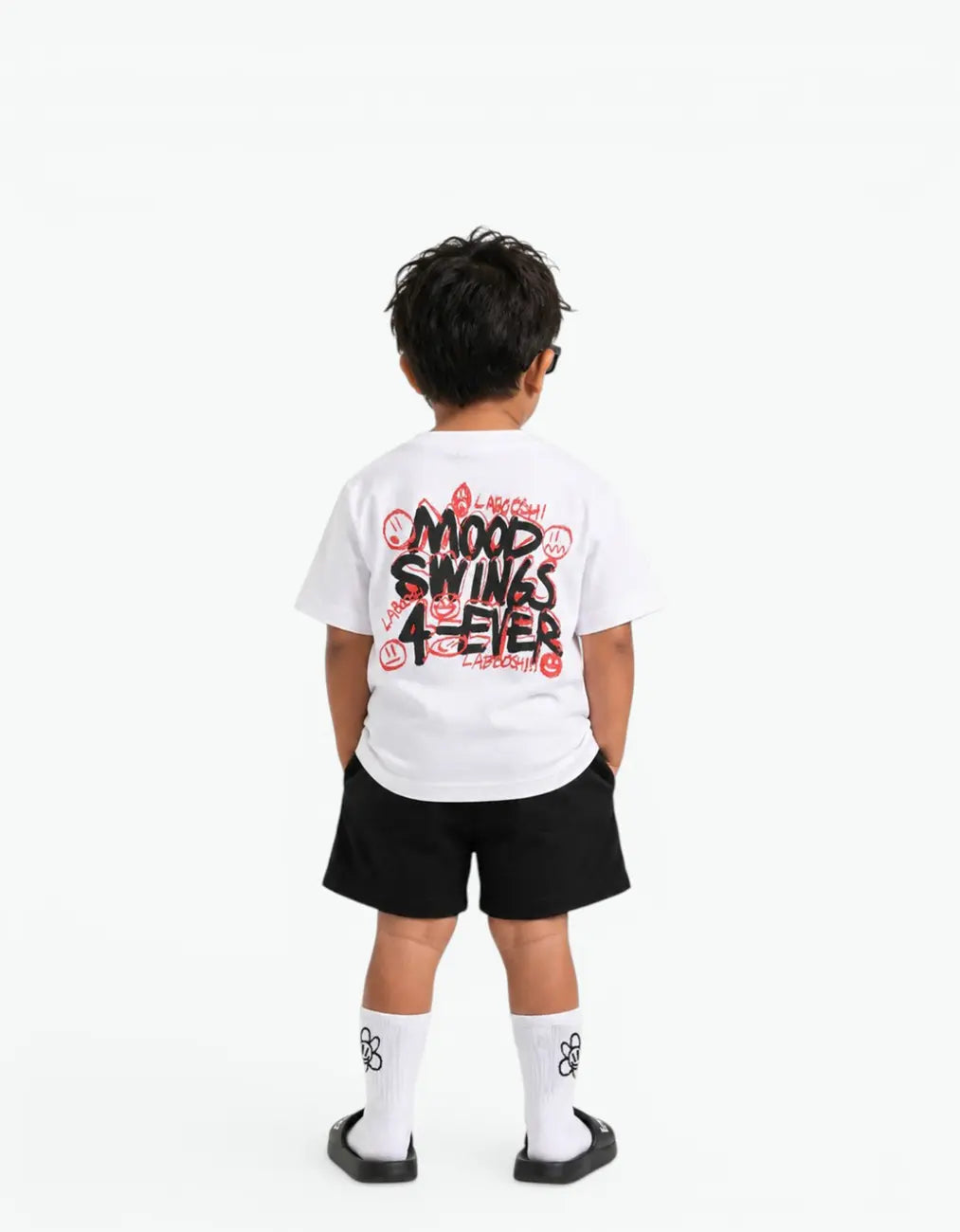 "MOOD SWINGS" Graffiti Tee, White